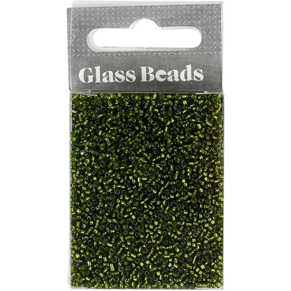 Rocaiperlen, Glasperlen 1,7 mm Grasgrün