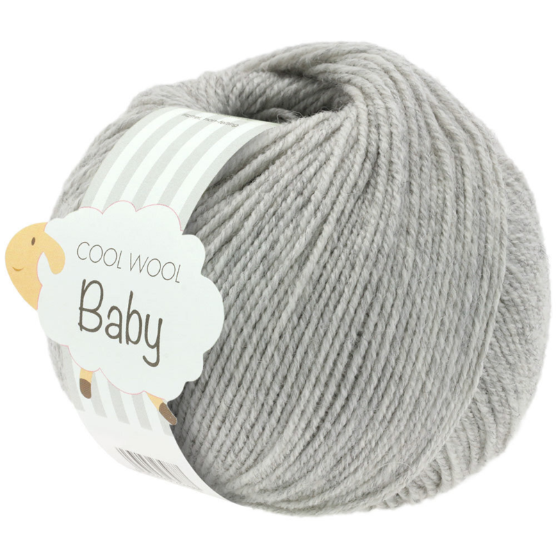 Lana Grossa Cool Wool Baby 206 Hellgraumeliert