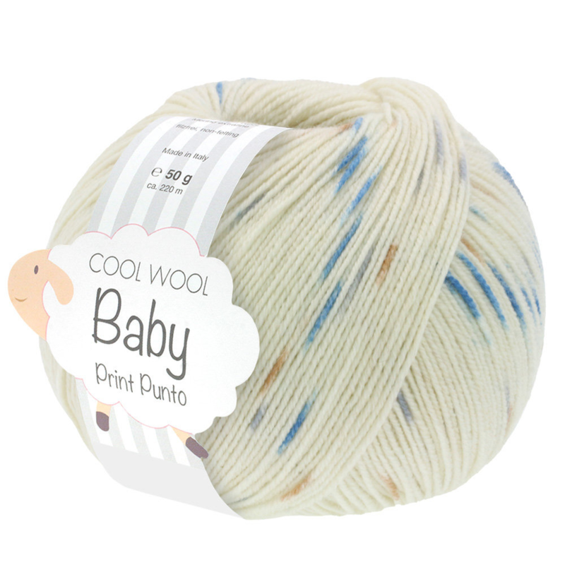 Lana Grossa Cool Wool Baby 364 Creme/Kamel/Hellgrau/Dunkelgrau