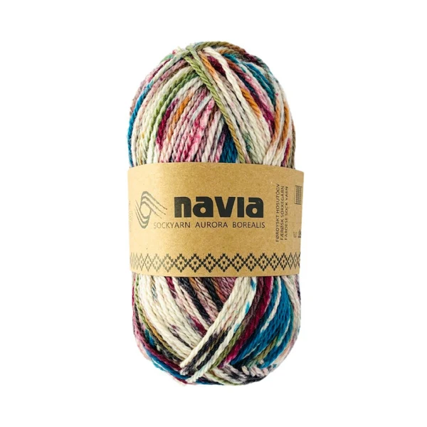 Navia Sock Yarn 520 Grün meliert