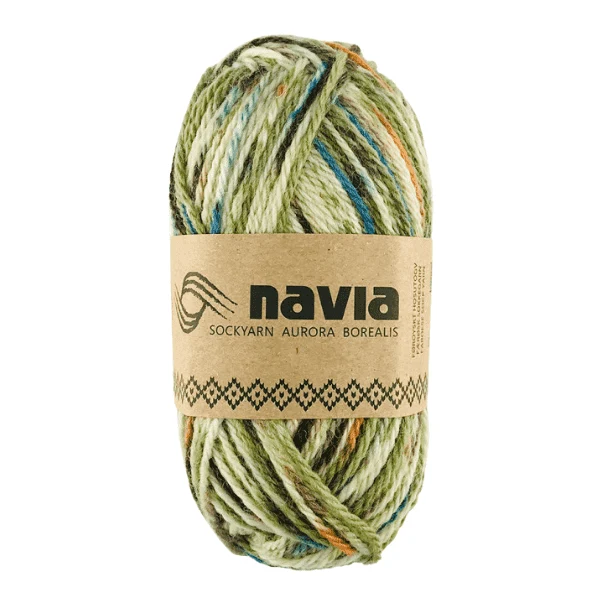 Navia Sock Yarn 520 Grün meliert