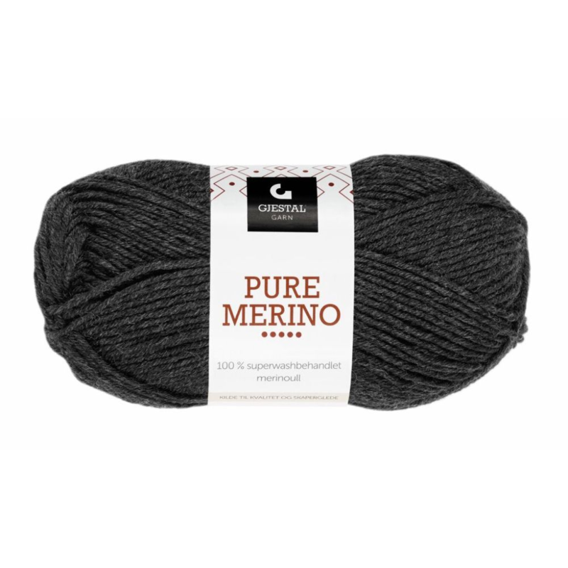 Gjestal Pure Merino 102 Anthrazit meliert