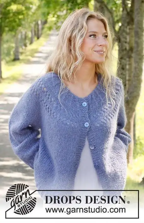 230-13 Round Lake Cardigan by DROPS Design