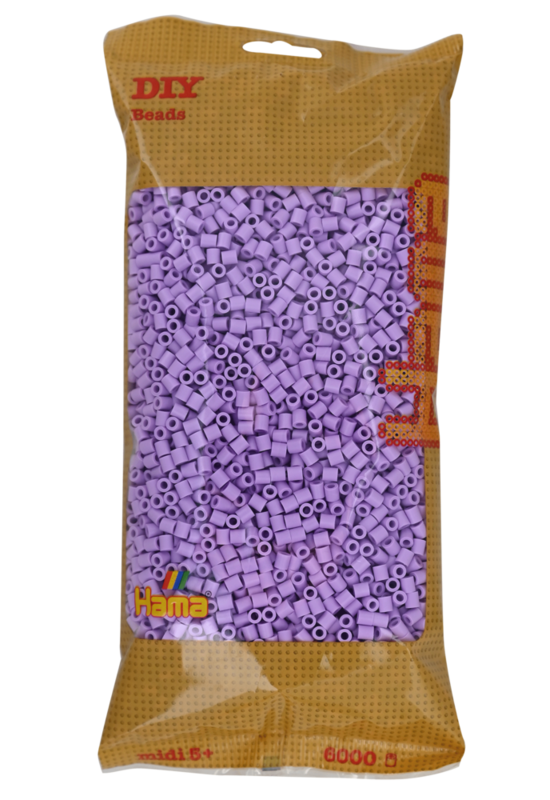Hama Midi-Perlen, Einfarbig, 6000 Stk 205-96 Pastellflieder