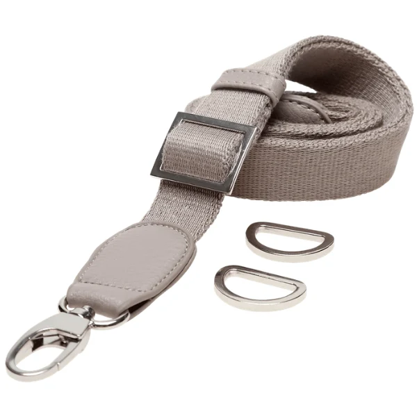 Go Handmade Taschen-Schulterriemen, 85-125 cm 22294 Beige/Silber
