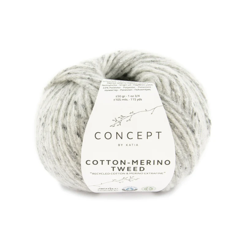 Katia Cotton-Merino Tweed 506 Grau