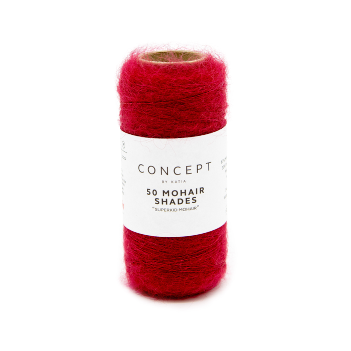 Katia 50 Mohair Shades 44 Fluoreszierendes Rot