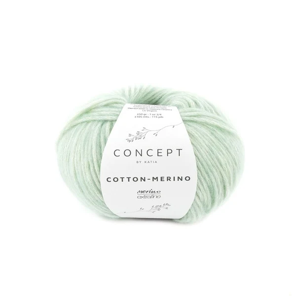 Katia Cotton-Merino 132 Weißlich grün