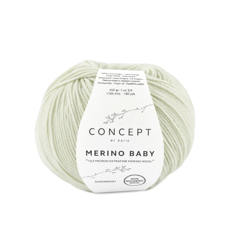 Katia Concept Merino Baby 155 Weißlich grün