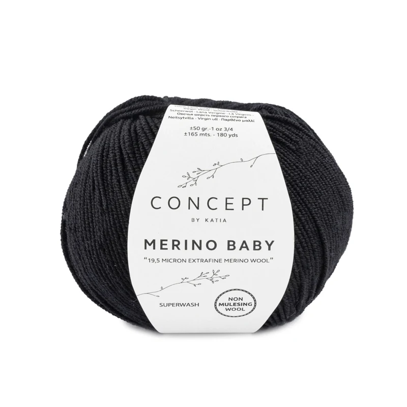 Katia Concept Merino Baby 002 Schwarz