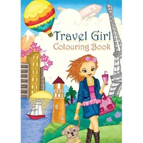 Malbuch A4 Travel Girl, 16 Seiten