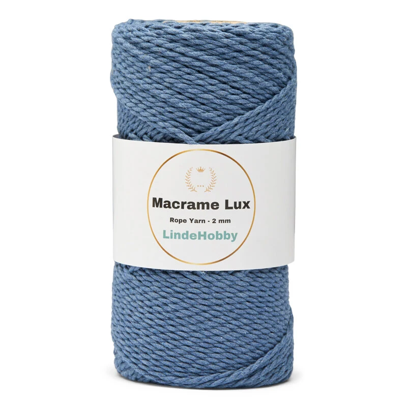 LindeHobby Macrame Lux, Rope Yarn, 2 mm 13 Blau