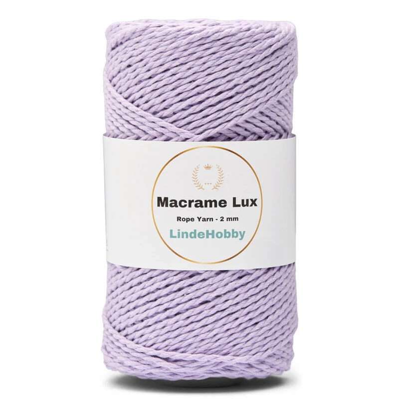 LindeHobby Macrame Lux, Rope Yarn, 2 mm 14 Hellila