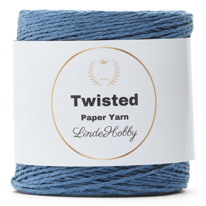 LindeHobby Twisted Paper Yarn 12 Jeansblau