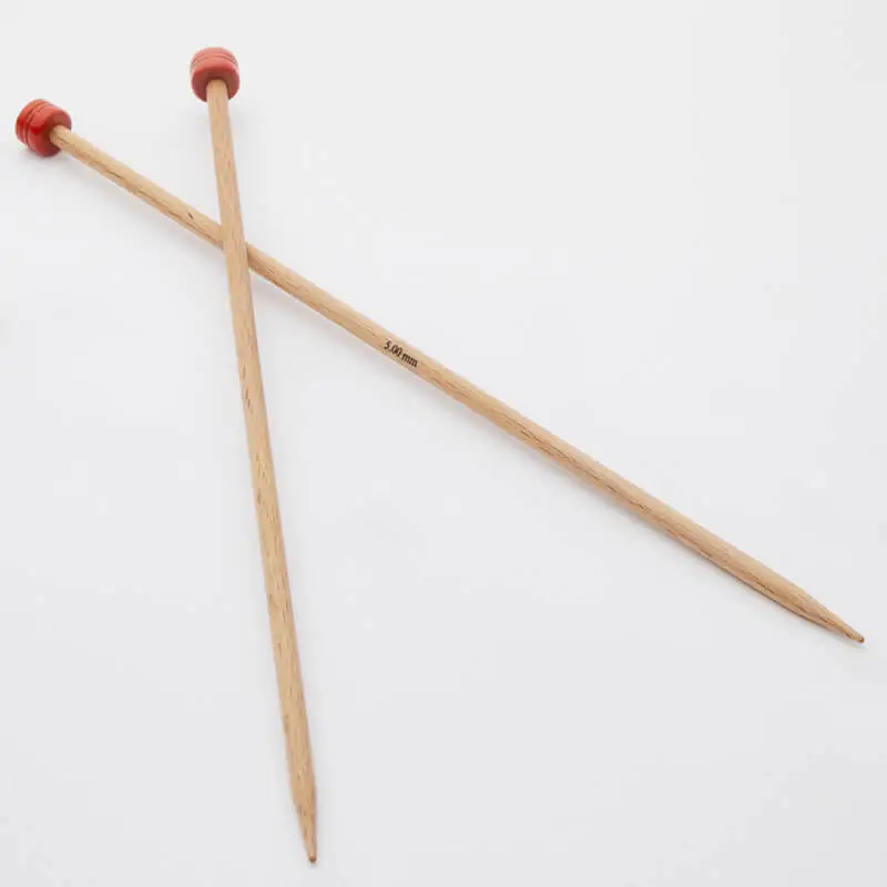 KnitPro Basix Beech Jackenstricknadeln 35 cm