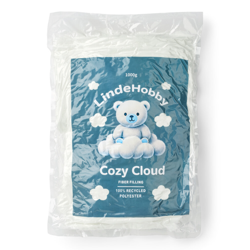 LindeHobby Cozy Cloud Recycelte Füllwatte 1000 g