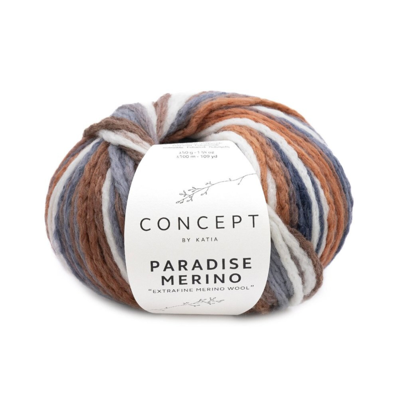 Katia Concept Paradise Merino 505 Ecru-Braun-Grau-Dunkelgrau