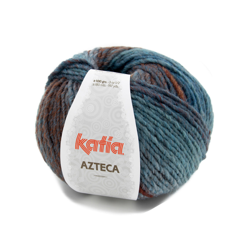 Katia Azteca 72 Blau-rost-braun