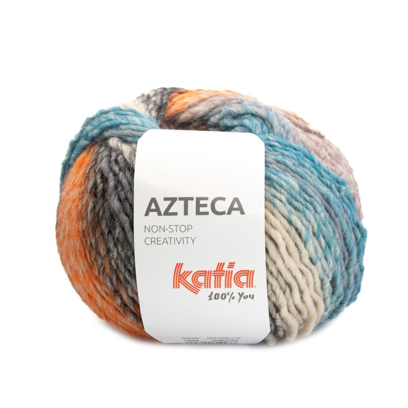 Katia Azteca 94 Orange-blau-grau