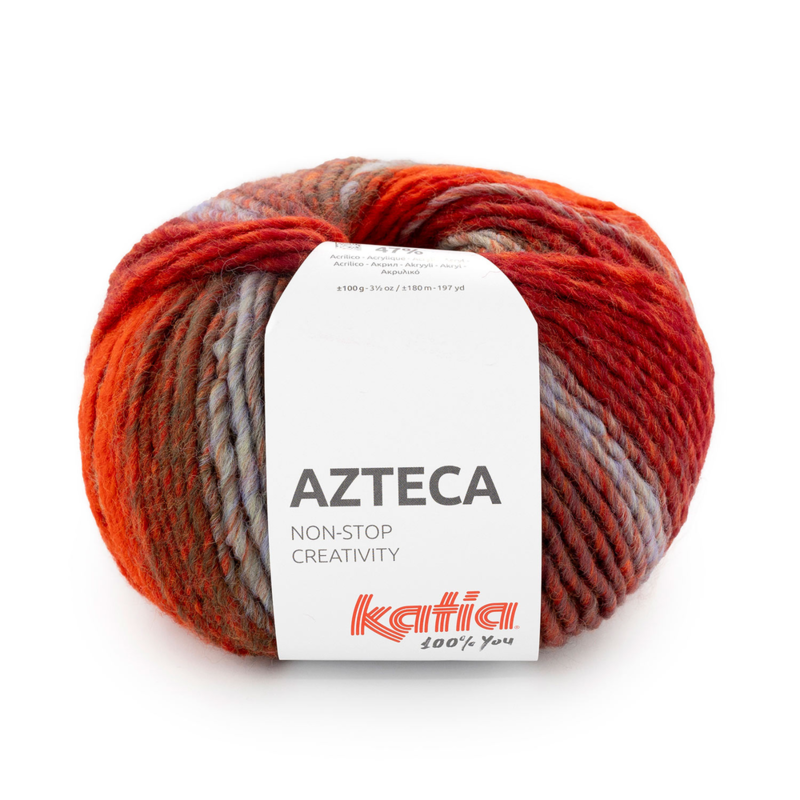 Katia Azteca 97 97 Rot-orange-khaki