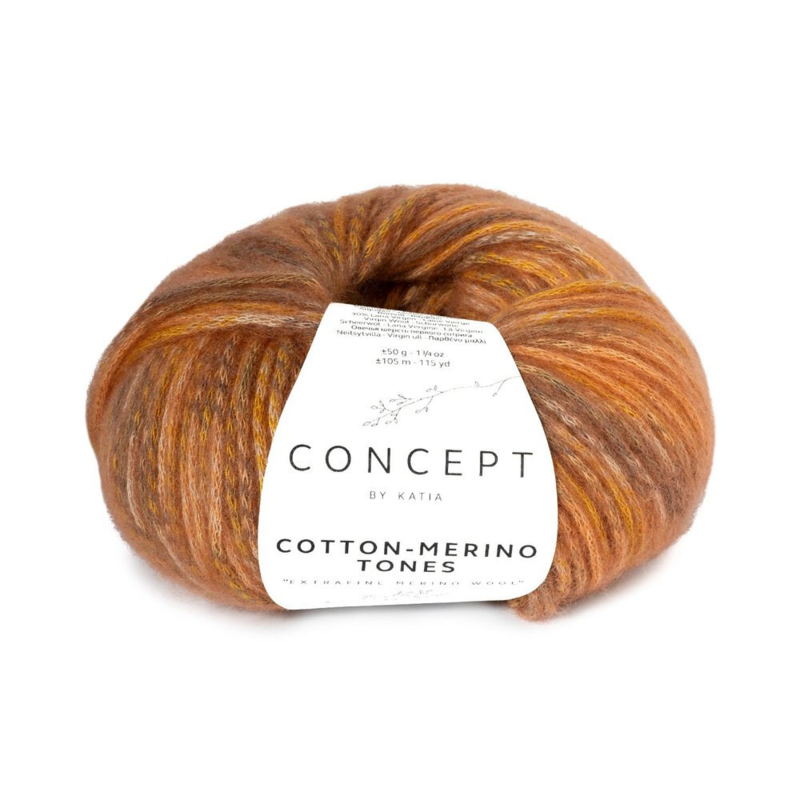 Katia Concept Cotton-Merino Tones 300 Orange-Rost-Ocker-Braun