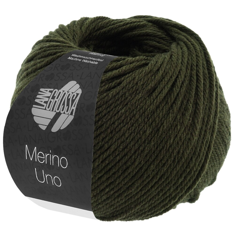 Lana Grossa Merino Uno 72 Schwarzgrün