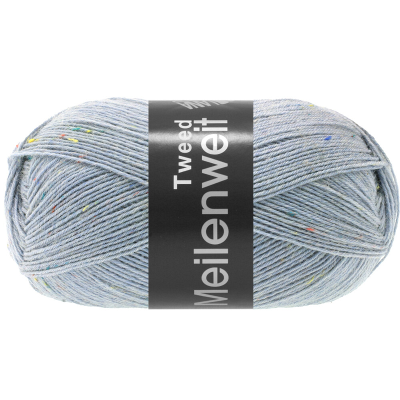 Lana Grossa Meilenweit 100 Tweed 171 Graublau