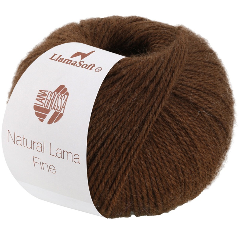 Lana Grossa Natural Lama Fine 113 Schokobraun