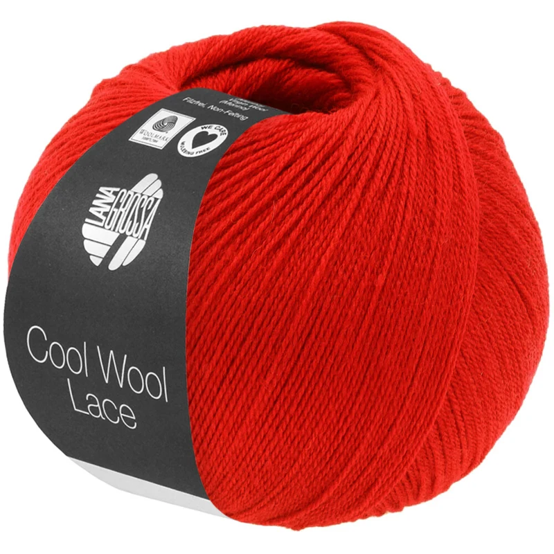 Lana Grossa Cool Wool Lace 68 Leuchtendrot