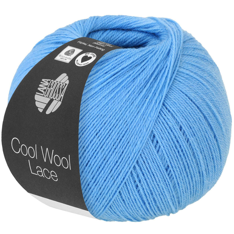 Lana Grossa Cool Wool Lace 48 Azurblau