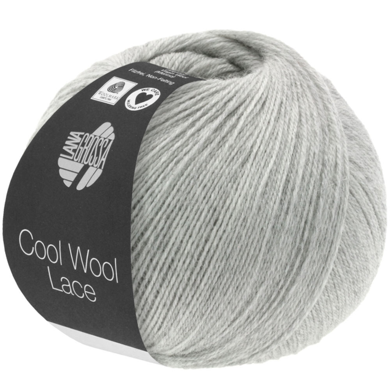 Lana Grossa Cool Wool Lace 27 Hellgrau