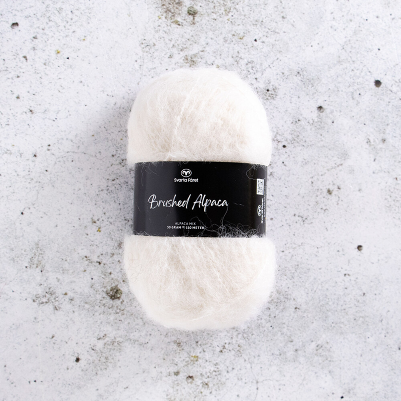 Svarta Fåret Brushed Alpaca 000 Natürliches Weiß