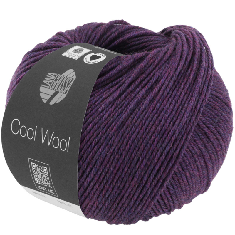 Lana Grossa Cool Wool Mélange 1403 Dunkelviolett meliert