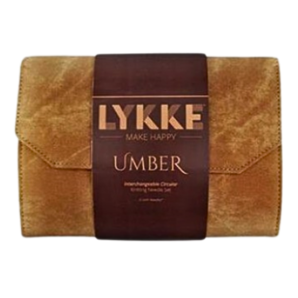 LYKKE Austauschbares Rundstricknadelset Umber, Tan, 13 cm