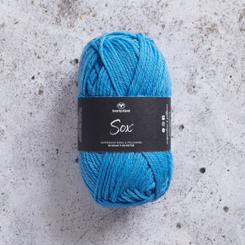 Svarta Fåret Sox 50 g 271 Lebhaftes Blau