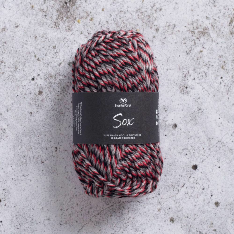 Svarta Fåret Sox 50 g 005 Schwarzes Stahlband