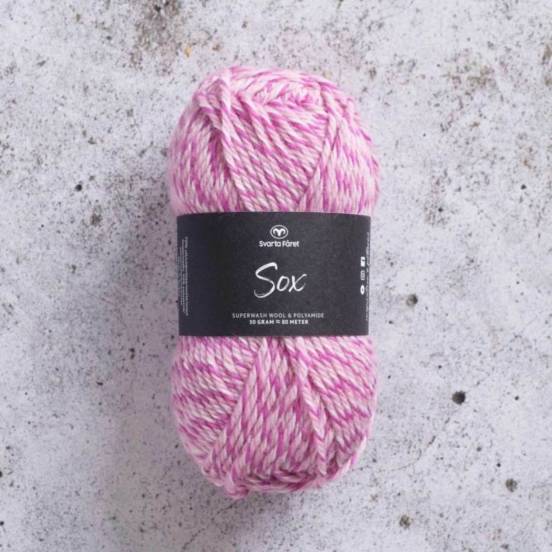 Svarta Fåret Sox 50 g 010 Natürlicher Fuchsiasüß