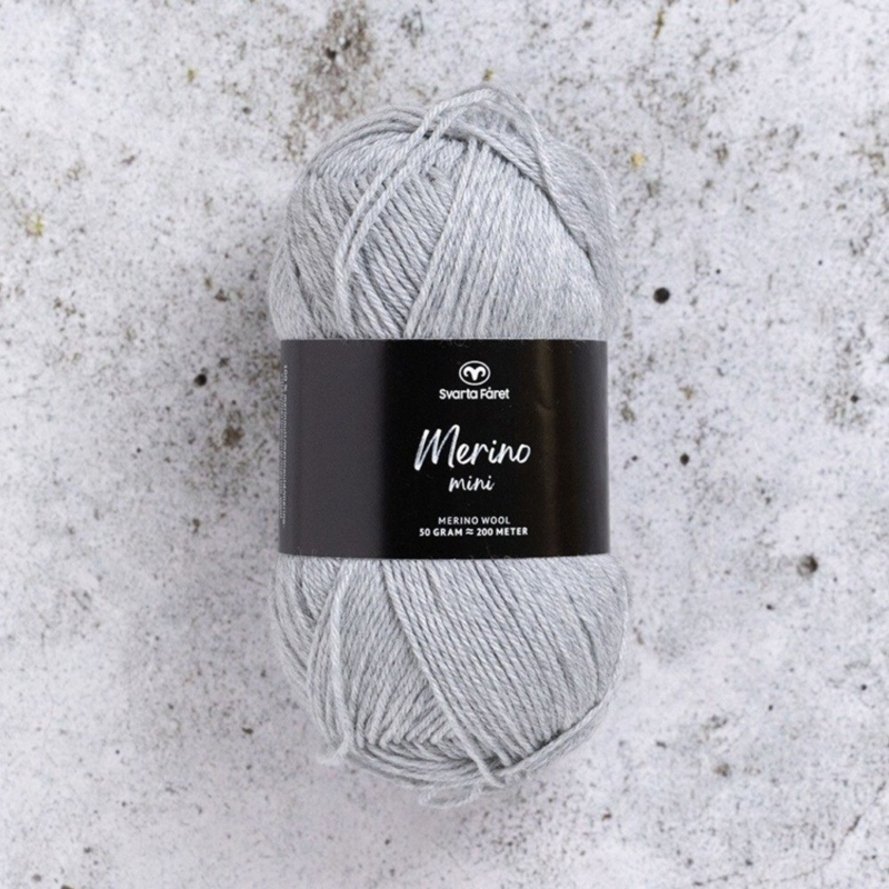 Svarta Fåret Merino Mini 23 Unberührtes Grau