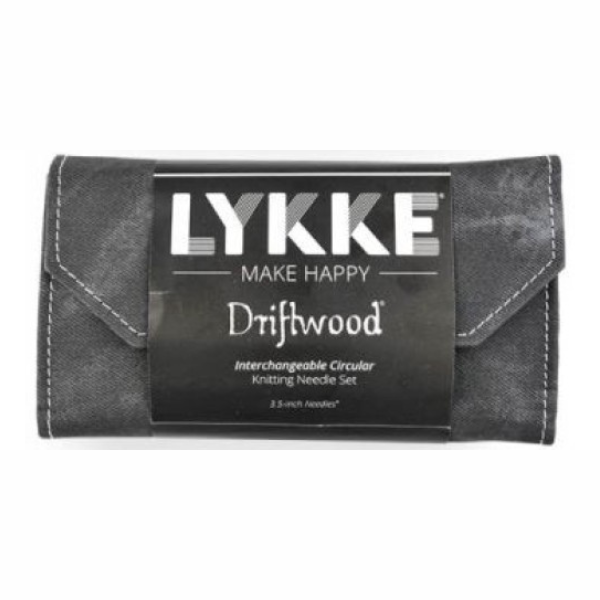 LYKKE Austauschbare Rundstricknadelset Driftwood, Grau, 9 cm