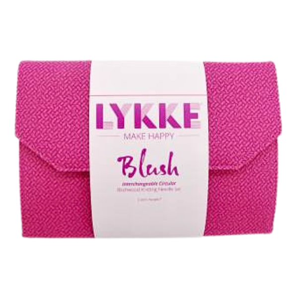 LYKKE Austauschbare Rundstricknadelset Blush, Magenta, 13 cm