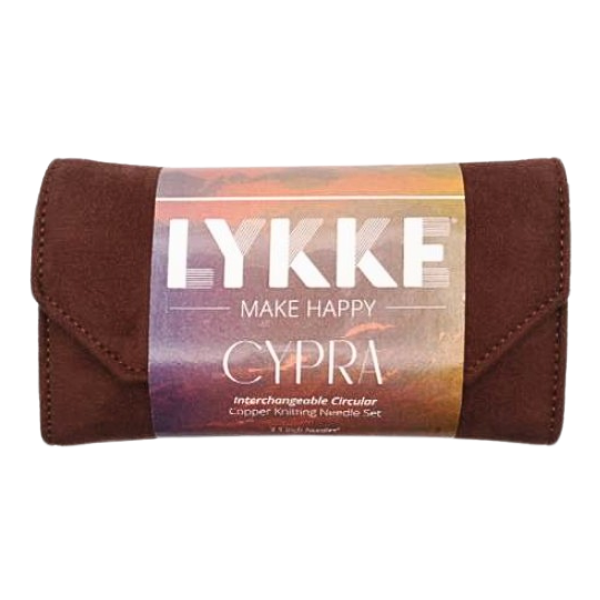 LYKKE Austauschbares Rundstricknadelset Cypra, Braun, 9 cm