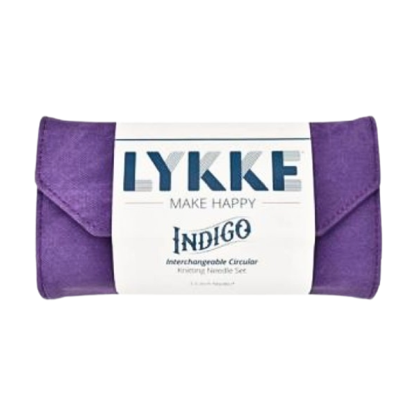LYKKE Austauschbares Rundstricknadelset Indigo, Violett, 9 cm