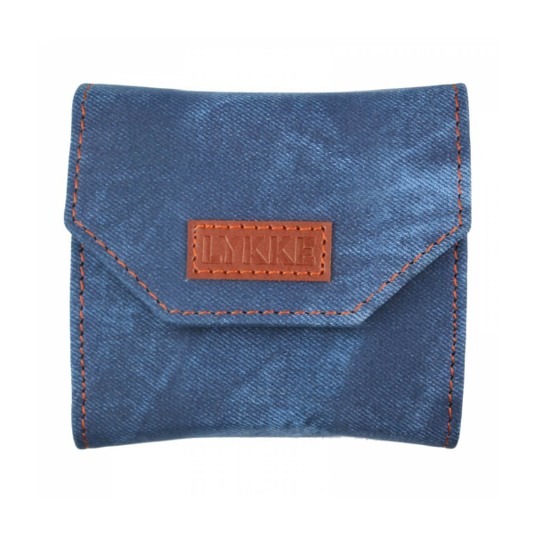LYKKE Auswechselbare Rundstricknadelset, Indigo, Starter Set, Blau, 9 cm