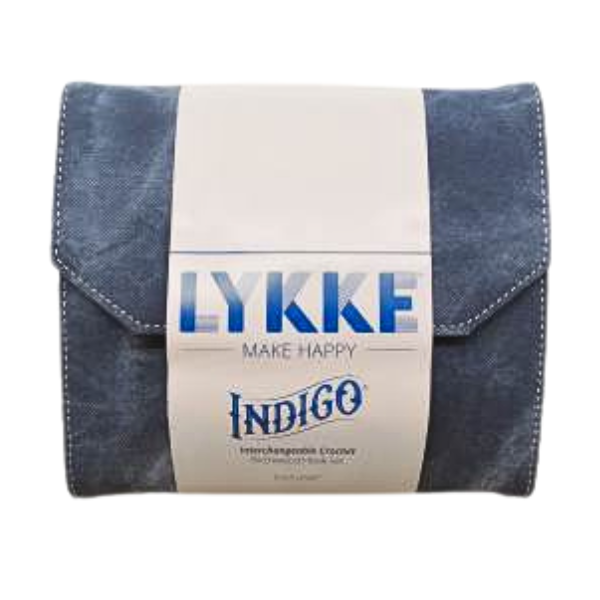 LYKKE Austauschbare Tunesischer Häkelnadelnset Indigo, Blau, 15 cm