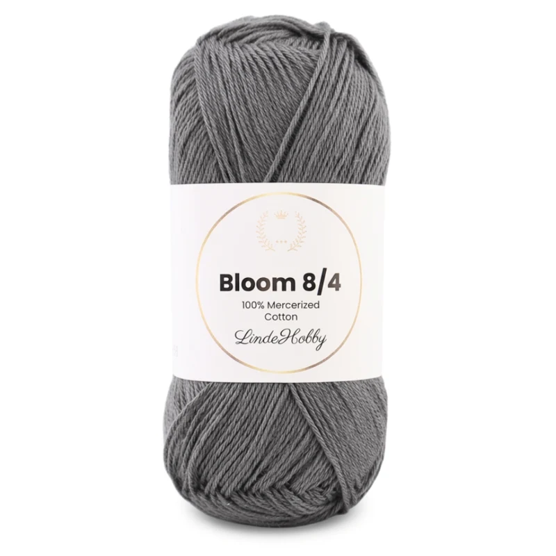 LindeHobby Bloom 8/4 Mercerized Cotton 04 Rauchgrau