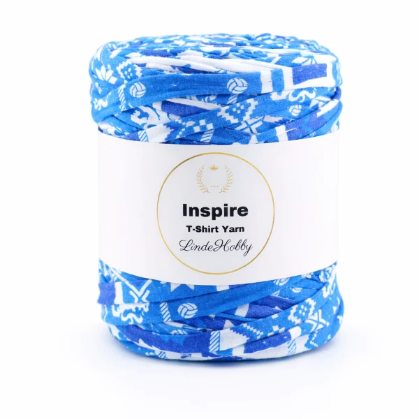 LindeHobby Inspire Print 30 Blau mit weißem Druck