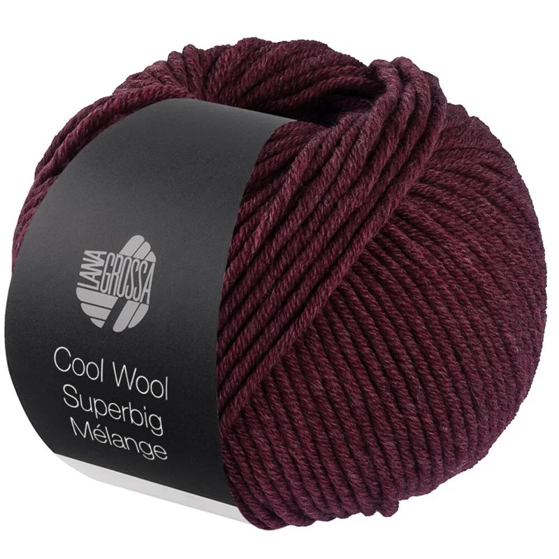 Lana Grossa Cool Wool Superbig 221 Schwarzrot meliert