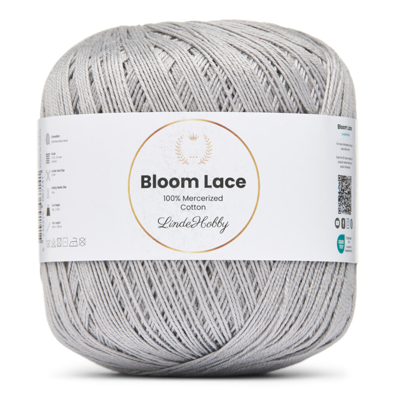 LindeHobby Bloom Lace Mercerized Cotton 03 Grau