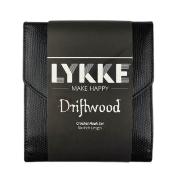 LYKKE Häkelnadel-Set Driftwood, Schwarz, 15 cm