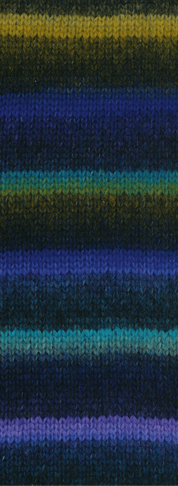 Lana Grossa Bomba 06 Flaschen-/Opalgrün/Aubergine/Nachtblau/Dunkel-/Petrolblau